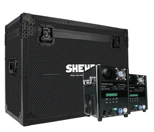 SHEHDS 650W Wireless Firework Cold Spark Machine - Pair - in Road Case
