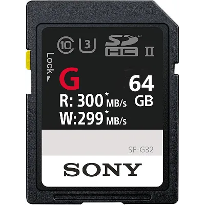 Sony 64GB SDXC Uhs-II Class 10 U3 Memory Card