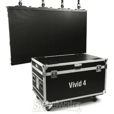 Chauvet Vivid 4 Video Panel 4pk w/ Flight Case and Cables