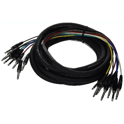 1/4 inch TRS Male to 1/4 inch TRS Male 8 Channel Snake - 6 Metter