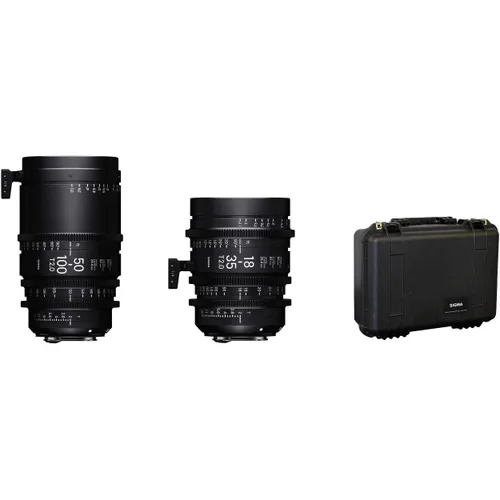 Sigma 18-35mm and 50-100mm PL-Mount Lenses with Case 