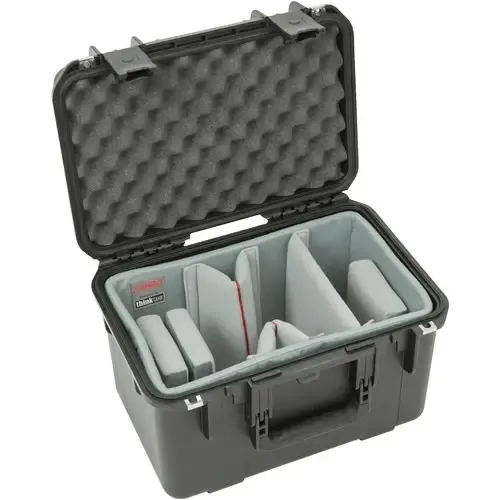 SKB 1610-10 Waterproof Case with Video Dividers and Lid Foam (Black)