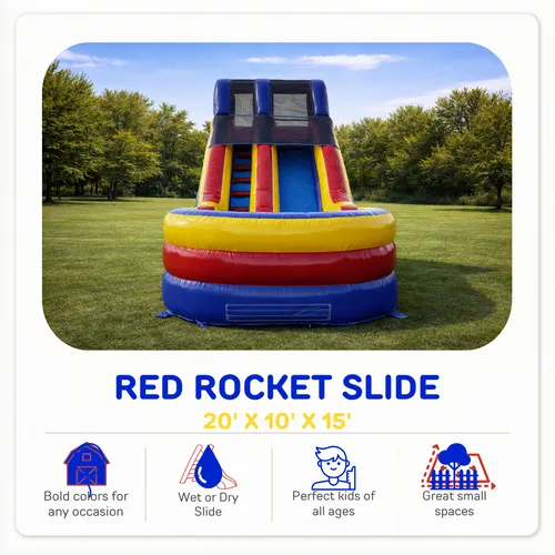 Red Rocket Splash Slide