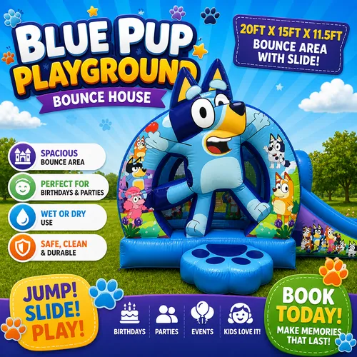 Blue Pup Backyard Bounce