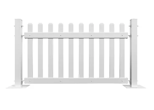 White Vinyl Temporary Event Fencing Rental