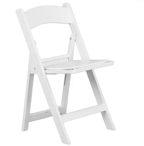 White Padded Resin Chair
