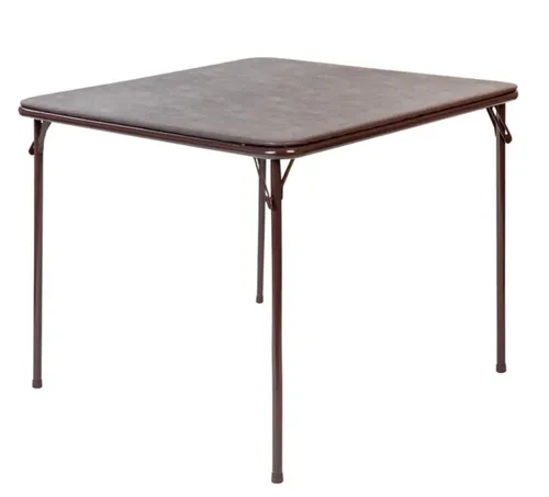 Square ABS Brown Folding Card Table