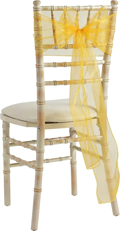 Organza Chair Sash - Orange
