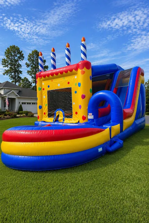 Jump N Splash Birthday Cake with Pool & Basketball Hoop