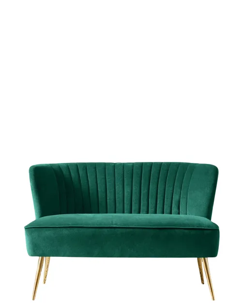 Forest Green Velvet Sofa