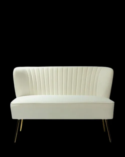 Cream Velvet Loveseat