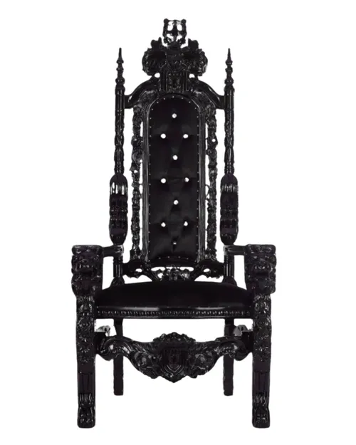 Black King David Throne Chair