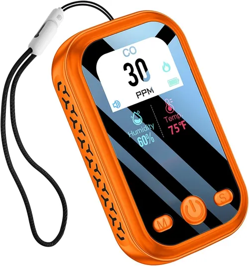 3-in-1 Portable Carbon Monoxide, Temperature, and Humidity Detector