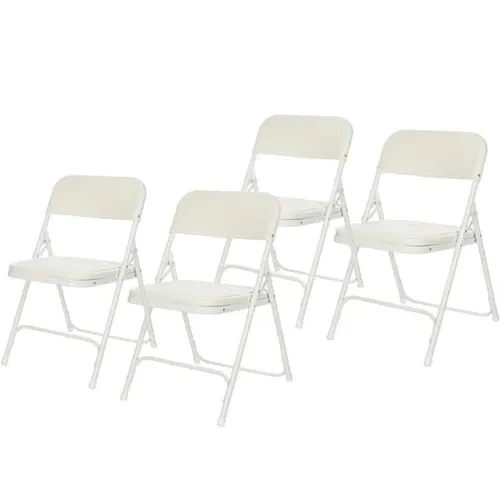 BRIGHT WHITE FOLDING CHAIRS