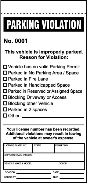 Parking or Toll Violation