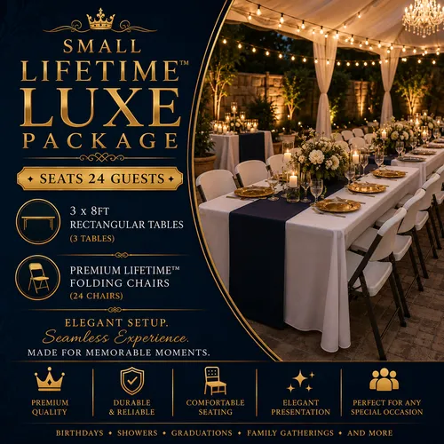The Small Lifetime™ Luxe Package - Seats 24 Guests 