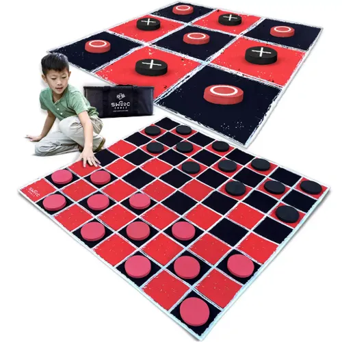 Game - 2-in-1 Checkers and Noughts and Crosses 