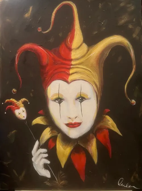 Large Jester Painting