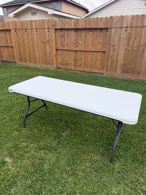 6 ft. White Rectangular Table 
