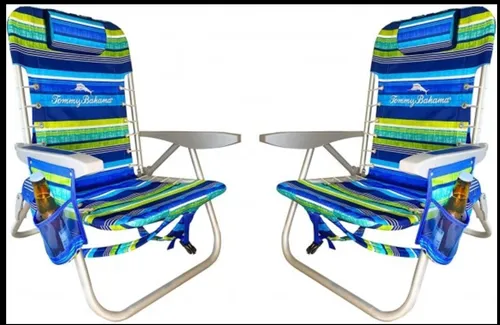 Pair of Tommy Bahama Backpack Beach Chairs