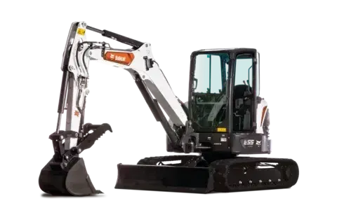 Bobcat E55 Mini Excavator with Grapple