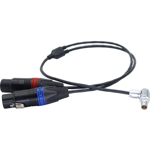 5 Pin Lemo > 2x female XLR - 50 cm