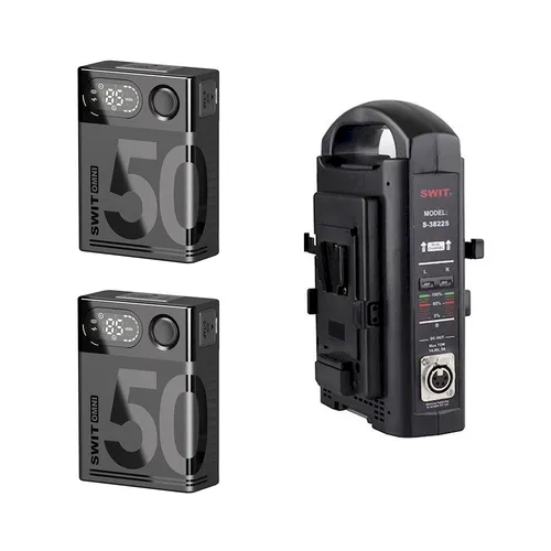 SWIT OMNI-50S V-mount (2x) + SWIT charger kit