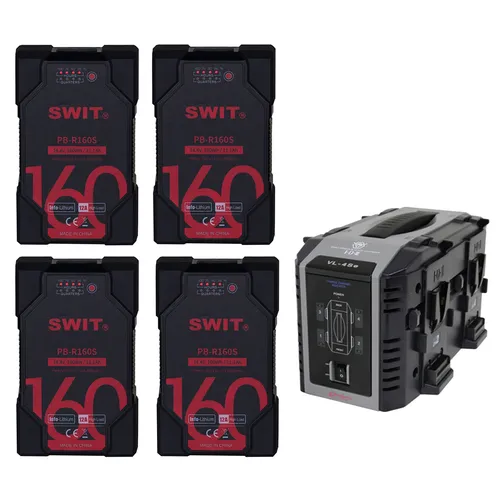 SWIT PB-R160S (4x) + IDX VL simultaneous Quick charger
