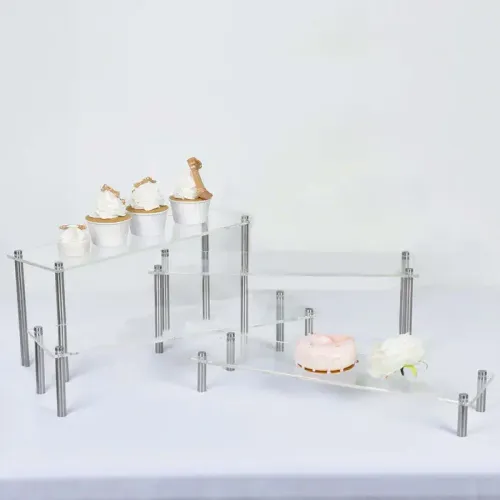 4 Set Acrylic Dessert Display Stands