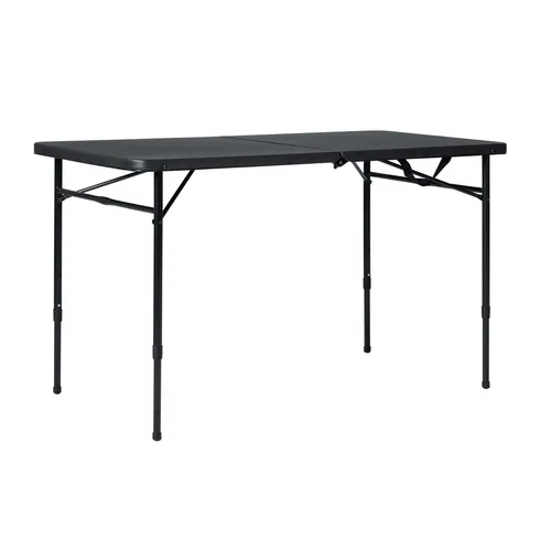 4-Foot Adjustable Folding Table (Black)