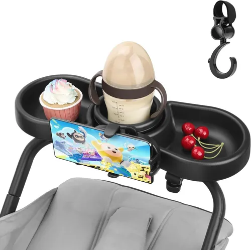 Universal Stroller Snack Tray with Cup & Phone Holder