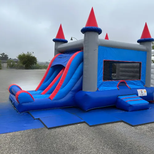 Blue/Gray: Superhero Bouncer and Double Slide