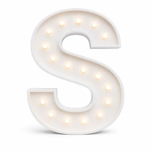 Marquee Letter S – White