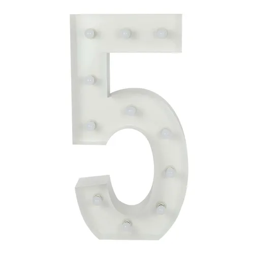 Marquee Number 5 – White