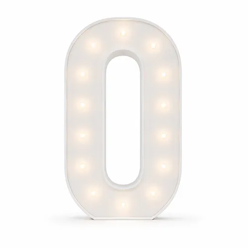 Marquee Number 0 – White
