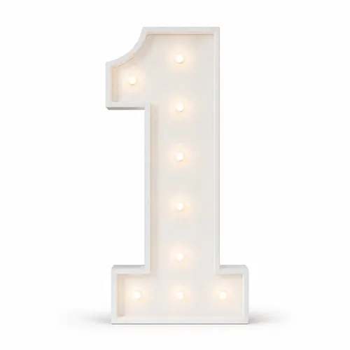 Marquee Number 1 – White