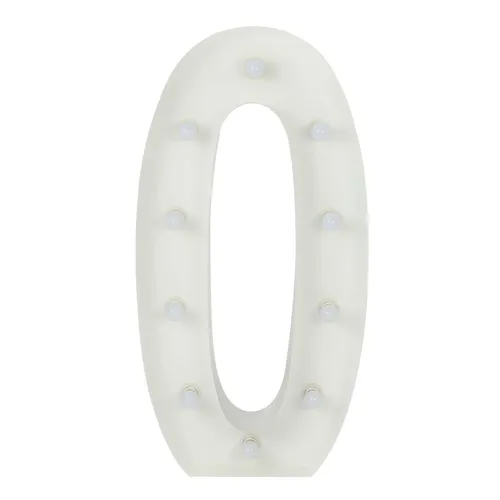Marquee Number 0 – White