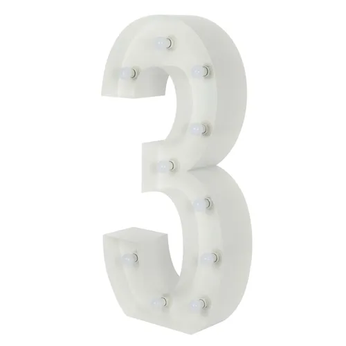 Marquee Number 3 – White