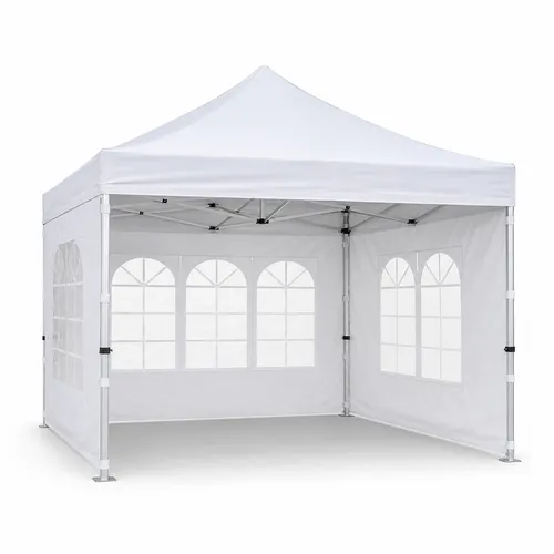 10'x10' Waterproof Pop Up Canopy Tent with Sides - White