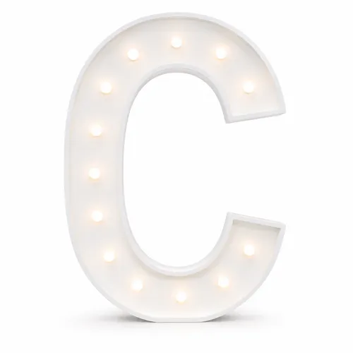 Marquee Letter C – White