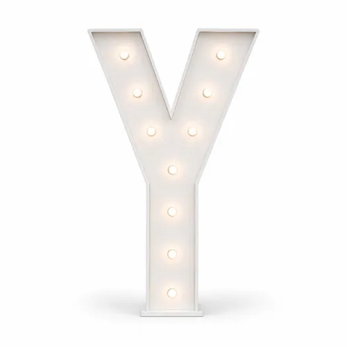 Marquee Letter Y – White