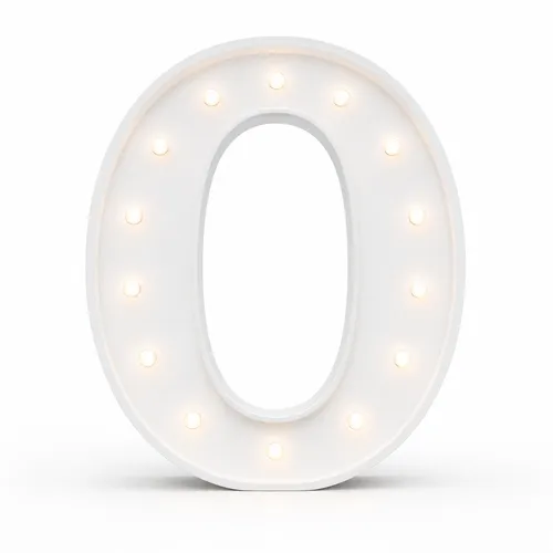 Marquee Letter O – White