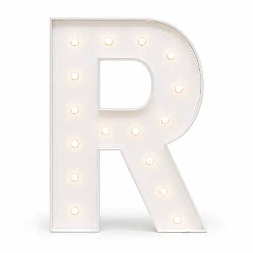 Marquee Letter R – White