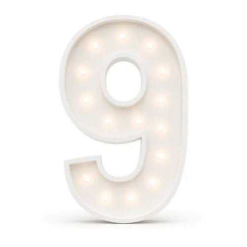 Marquee Number 9 – White