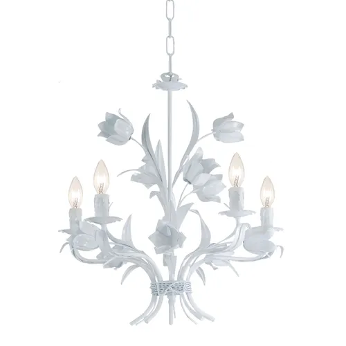 White Floral Chandelier
