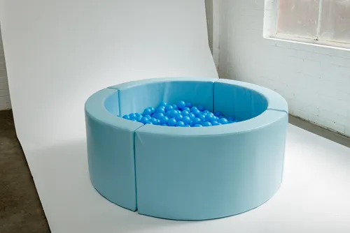 Leather Mini Blue Ball Pit Blue