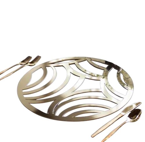 Gold Geo Acrylic Placemat