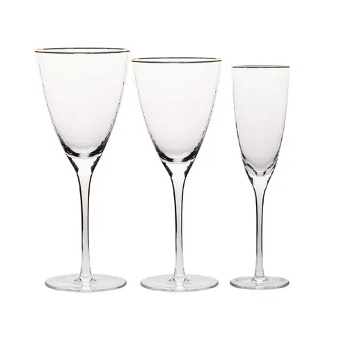 Parker Gold Rimmed Glassware