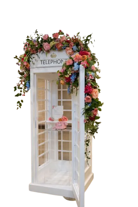 White Wedding Phone Booth