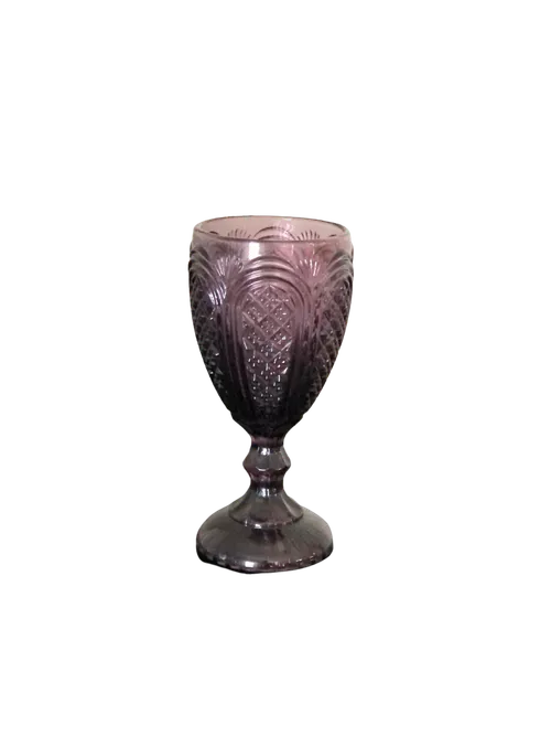 Purple Milk Glass Goblet